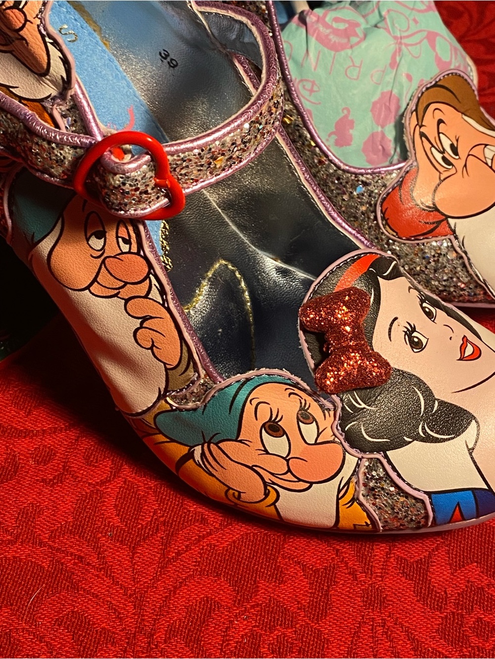 Irregular Choice, Disney Princess “7 is Company” sparkly pumps,Snow White heels - Picture 10 of 16